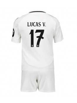 Real Madrid Lucas Vazquez #17 Replika Hemmakläder Barn 2024-25 Kortärmad (+ byxor)